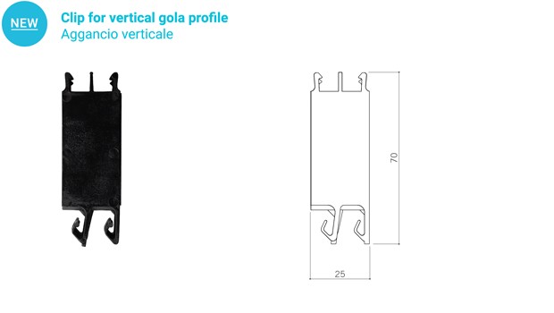 Clip de fixation horizontal pour GOLA